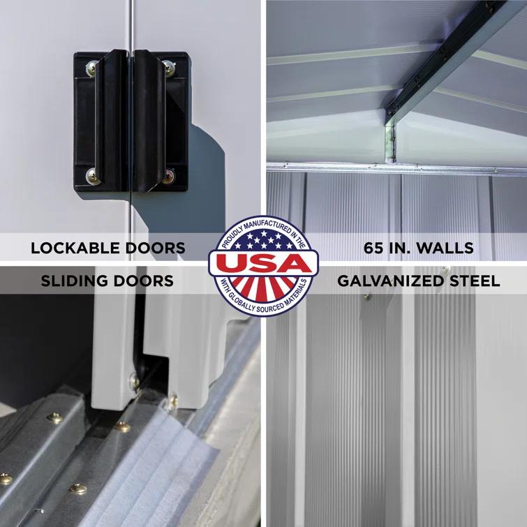 Arrow 14 ft. W x 17 ft. D Galvanized Steel Storage Shed