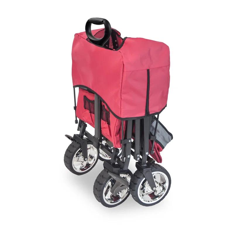WonderFold Outdoor S4 Push & Pull Folding Wagon With Canopy & Brakes