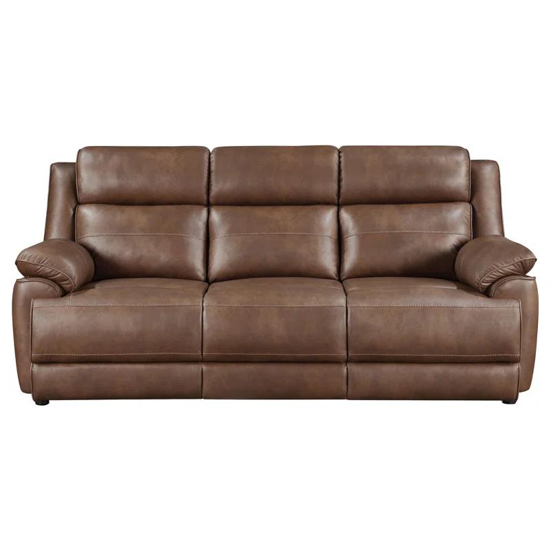 Alma Ellington 2-Piece Upholstered Padded Arm Sofa Set Dark Brown