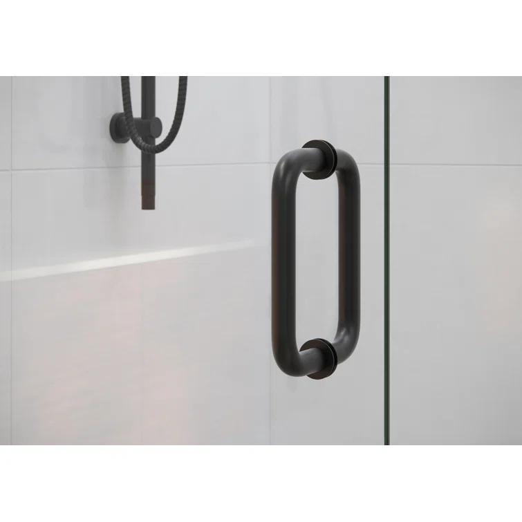 Glass Warehouse Halo 31.75 in. x 78 in. Frameless Glass Hinge Shower Door GW-GH-31-75-MB