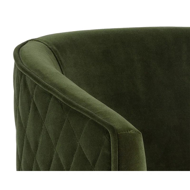 Rosdorf Park Melson 19'' H Tufted Upholstered Metal Armchair