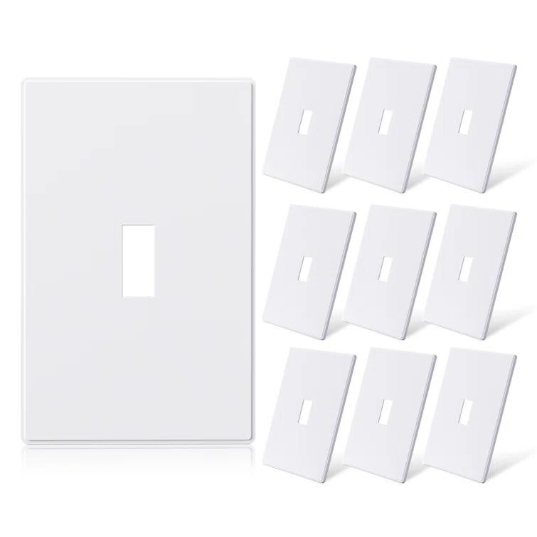 ELEGRP No Subject 1 - Gang Toggle Light Switch Wall Plate (Set of 10)