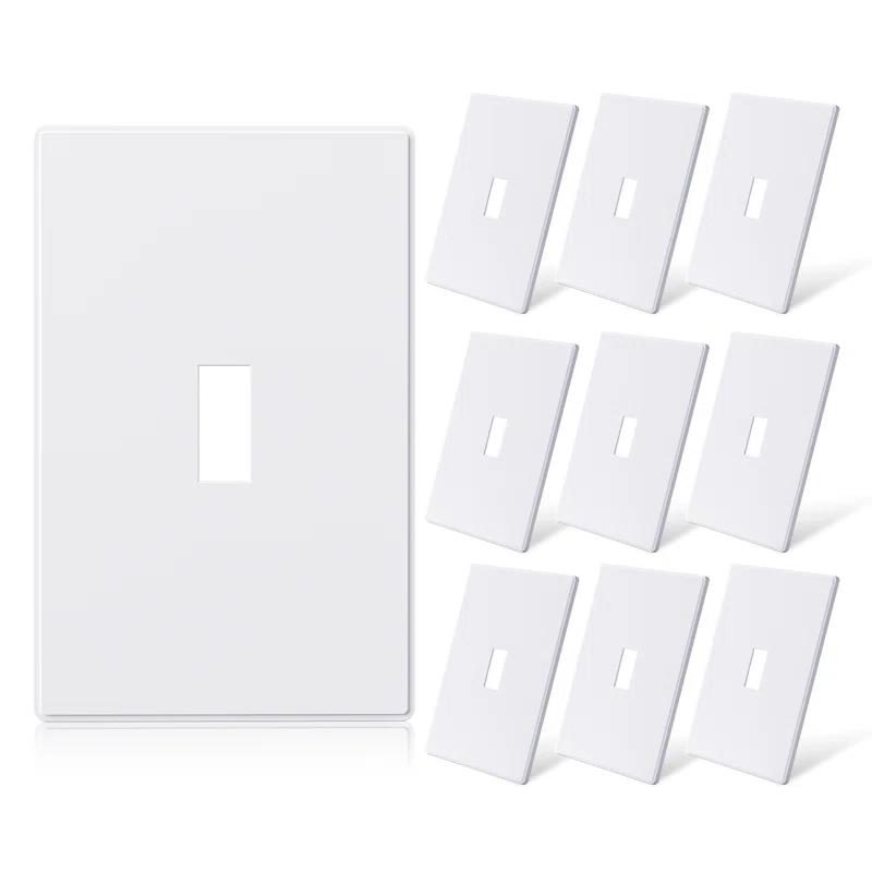 ELEGRP No Subject 1 - Gang Toggle Light Switch Wall Plate (Set of 10)