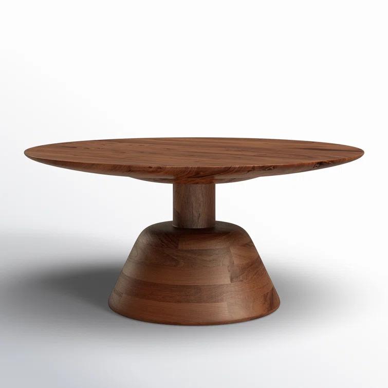 Dalton Round Coffee Table - Dark Acacia