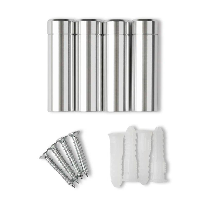 Wexel Art 1-Inch Standard Wall Mounts Grade Acrylic Floating Frames, Silver (Pack Of 4) (Set of 4)