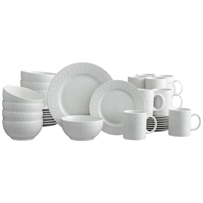 Pfaltzgraff Pfaltzgraff Sylvia 32-Piece Porcelain Dinnerware Set, Service for 8