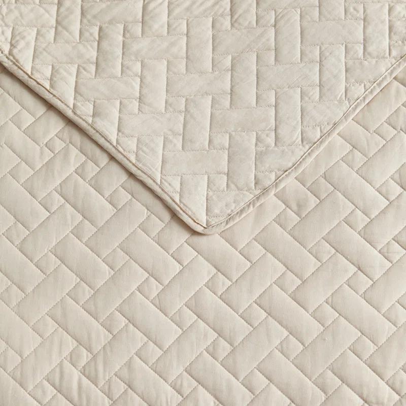 Tommy Bahama Home Tommy Bahama Raffia Solid Cotton Reversible Quilt Set