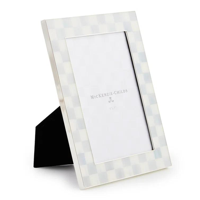 MacKenzie-Childs Sterling Check Plated 5"X7" Frame