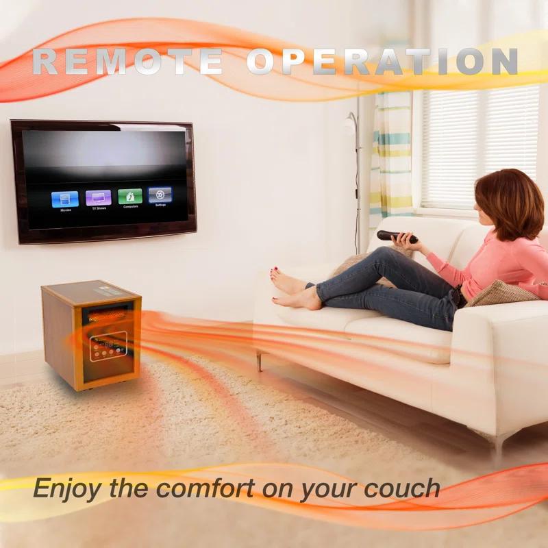 DR. INFRARED HEATER DR968 Portable Space Heater, Original, 1500-Watt, Cherry