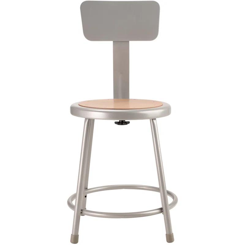 Heavy Duty Steel Stool With Backrest