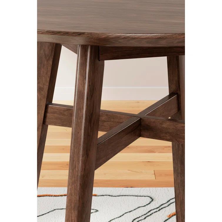 George Oliver Anvi Round Solid Wood Base Dining Table