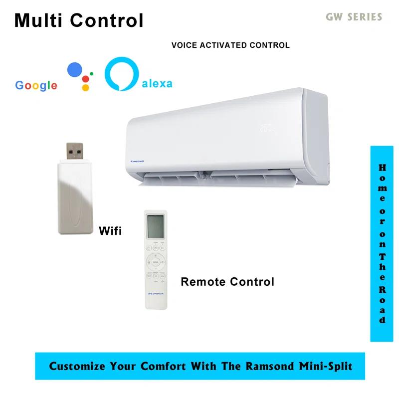 Ramsond Ramsond 24000 BTU Wi-Fi Connected Ductless Mini Split Air Conditioner with Heater and Remote Included