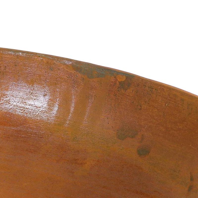 SunnyDaze Decor Union Round Wood-Burning Steel Finish Cast Iron Outdoor Raised Fire Pit Bowl
