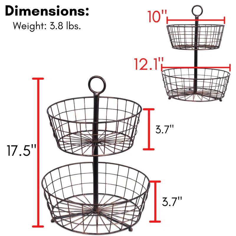 BirdRock Home Metal/Wire Basket