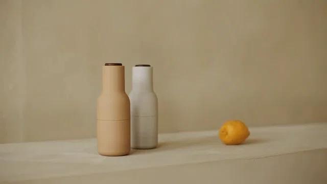 Carbon and Ash Wood and Plastic Salt and Pepper Grinder Set