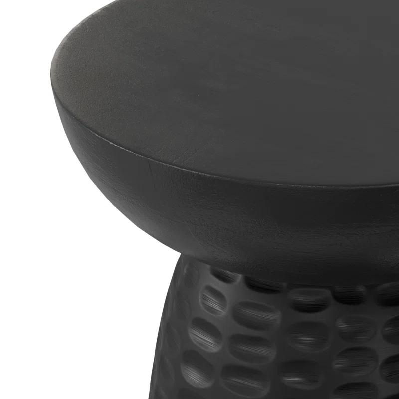 Simpli Home Boyd Solid Mango Wood Contemporary Accent Table with Textured Finish, Fully Assembled
