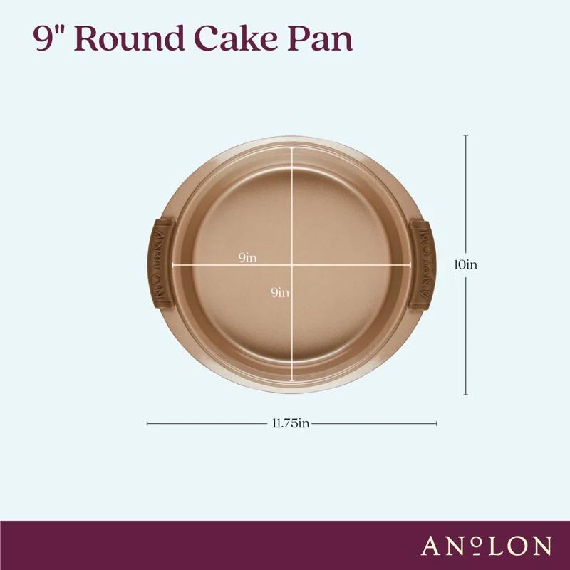 Anolon Anolon Advanced Bakeware Nonstick Round Cake Pan/Baking Pan with Silicone Grips