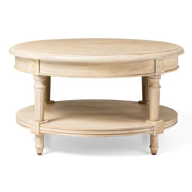 Maven Lane Pullman Round Wooden Coffee Table