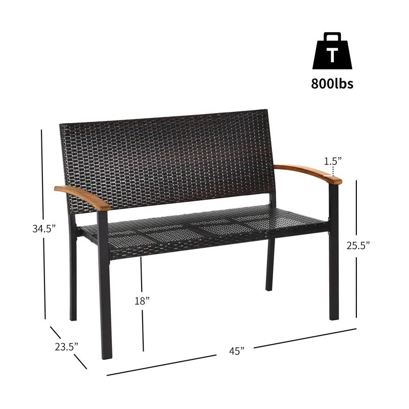 Red Barrel Studio® Alisanne Steel Outdoor Bench