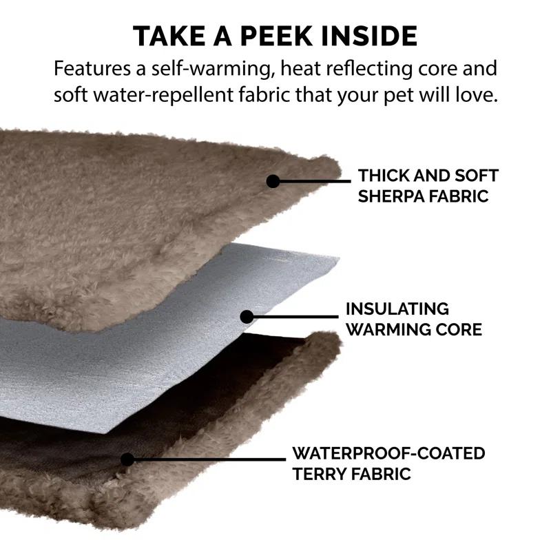 FurHaven Snuggly & Warm Soft-Edge Warming Waterproof Blanket