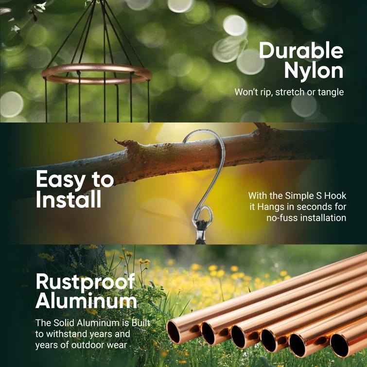Nature's Melody Nature's Melody Tuned 6-Tube Outdoor Wind Chimes