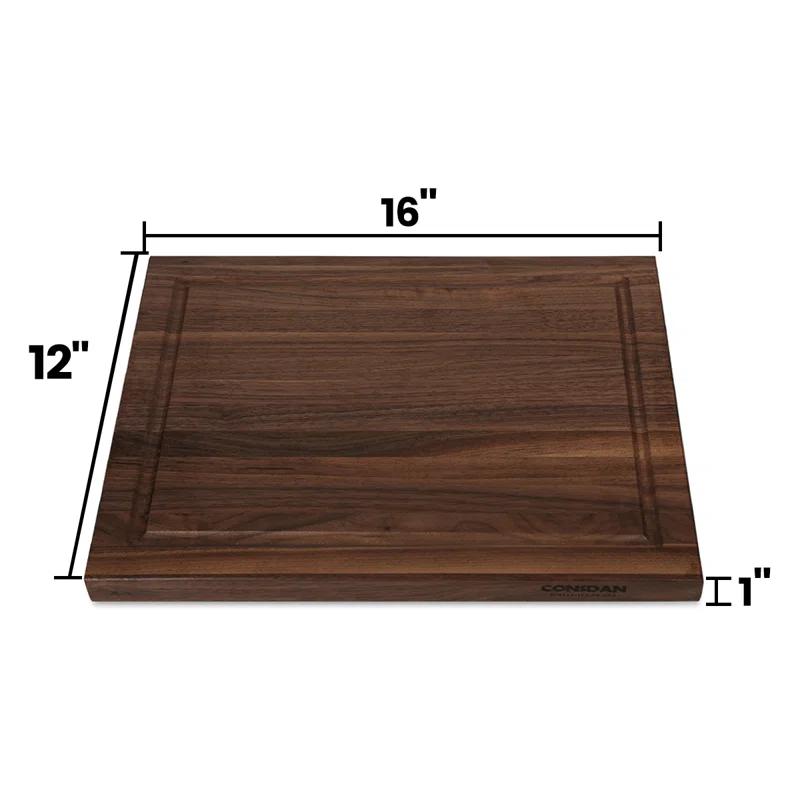 CONSDAN CONSDAN Cutting Board, Prefinished Butcher Block Cutting Board Solid Walnut Edge Grain Cutting Board