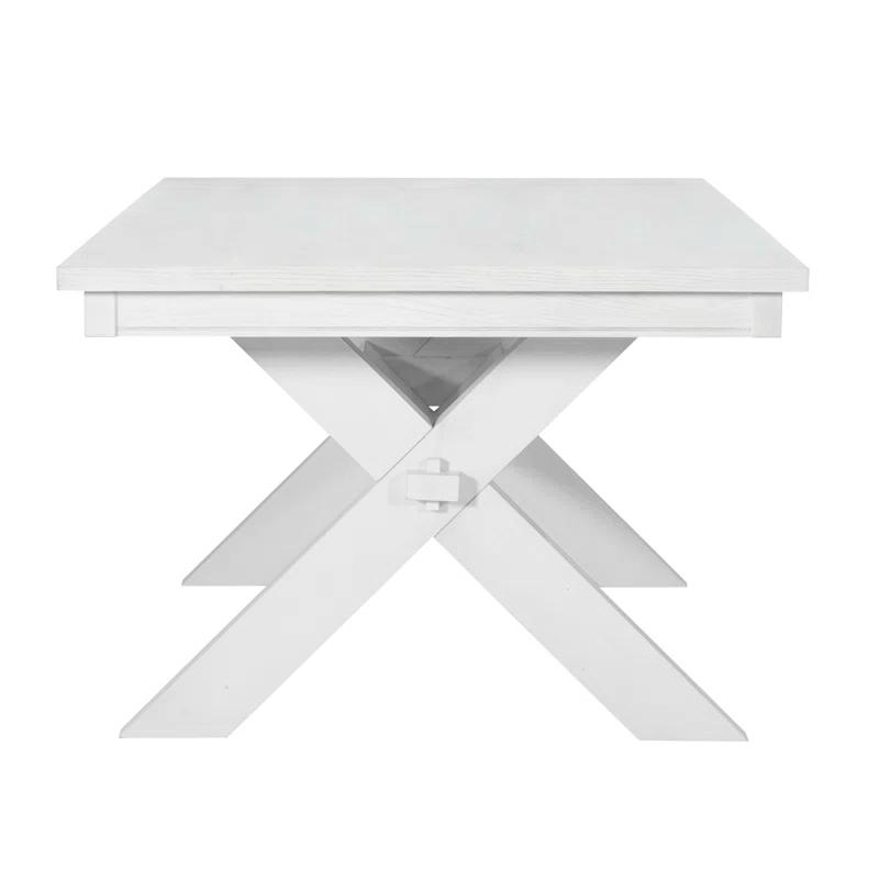 Kelly Clarkson Home Gigi 70" Solid Wood Farmhouse Trestle Base Dining Table