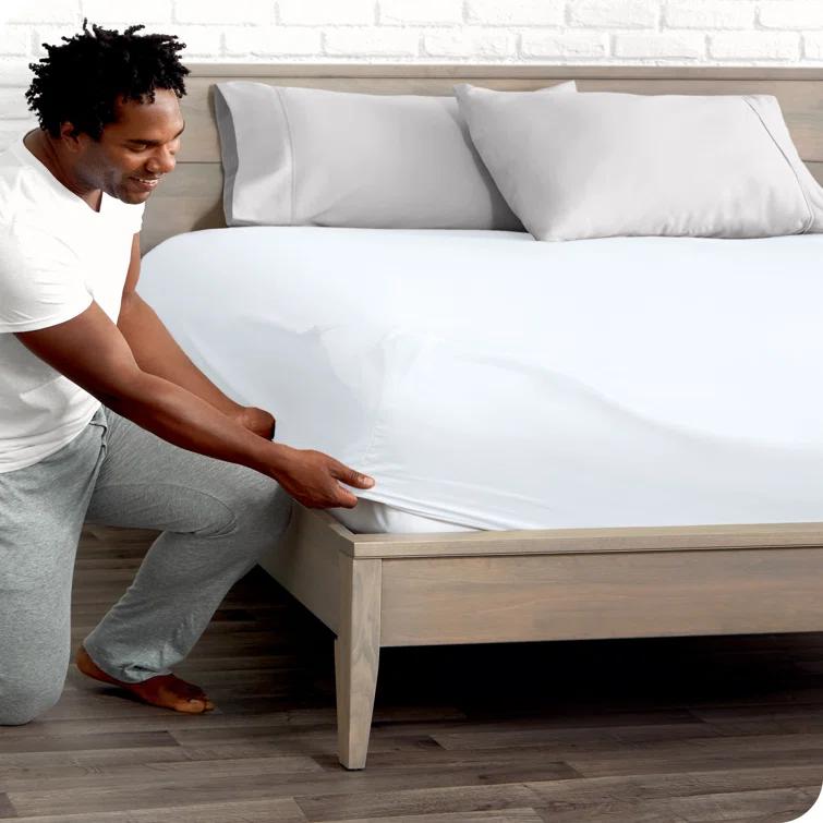 Bare Home Microfiber Fitted Sheet
