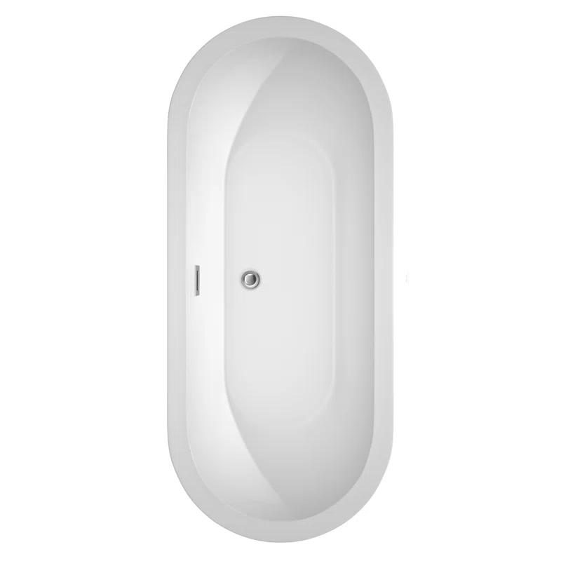 Wyndham Collection WCOBT100272 Soho 72'' x 31'' Freestanding Soaking Acrylic Bathtub