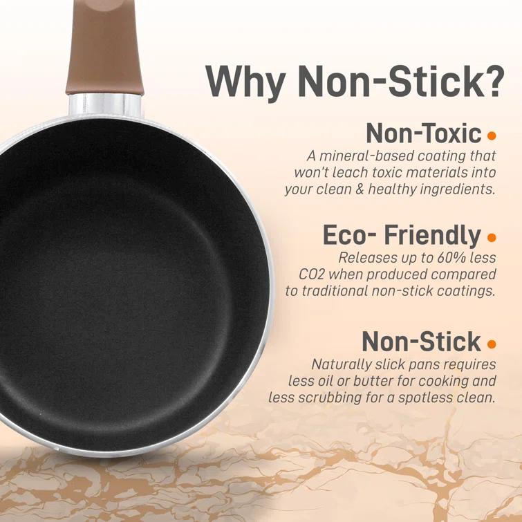 NutriChef Saucepan Pot With Lid - Non-Stick High-Qualified Kitchen Cookware With See-Through Tempered Glass Lids, 2 QT. (Works With Model: NCCWA13BR)