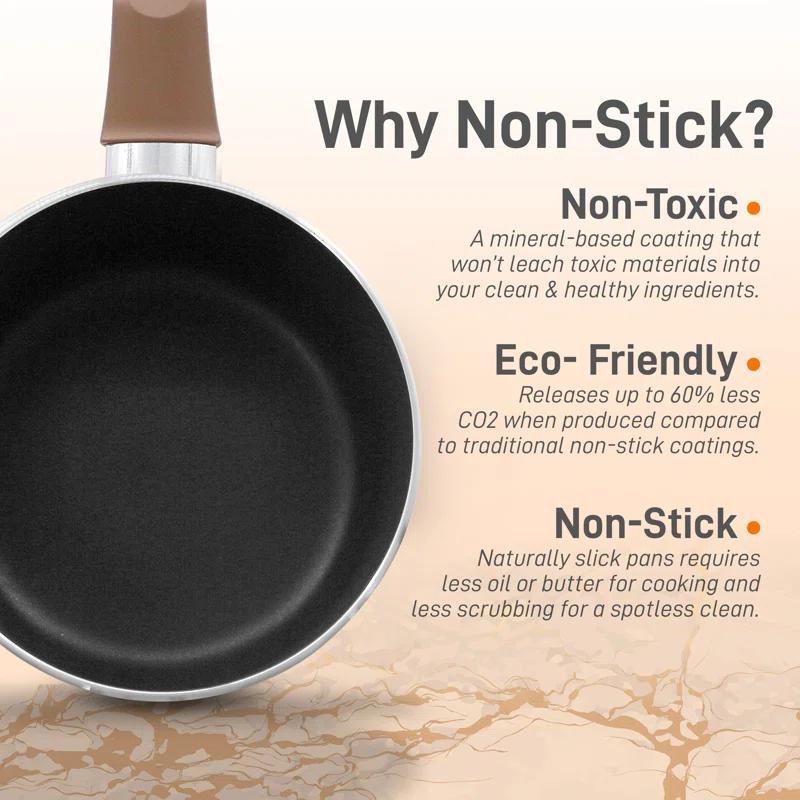 NutriChef Saucepan Pot With Lid - Non-Stick High-Qualified Kitchen Cookware With See-Through Tempered Glass Lids, 2 QT. (Works With Model: NCCWA13BR)