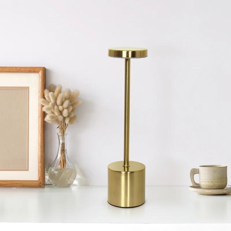 Wrought Studio™ Simple Designs 12.75" Skelly Disc Dimming & Rechargeable Cordless 4-Way Touch Sensor Stick Desk Lamp