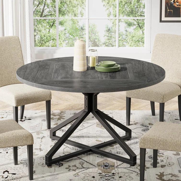Millwood Pines 47 Inch Round Dining Table For 4-6 People