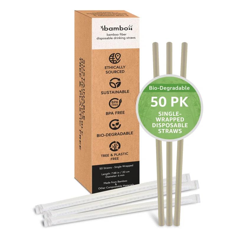 Ibambo Bamboo Straws - Disposable Eco-Friendly Sippers
