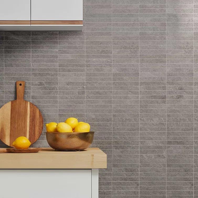 Monolith 11.81 In. X 11.81 In. Stacked Matte Porcelain Mosaic Floor And Wall Tile (0.96 Sq. Ft. / Each)