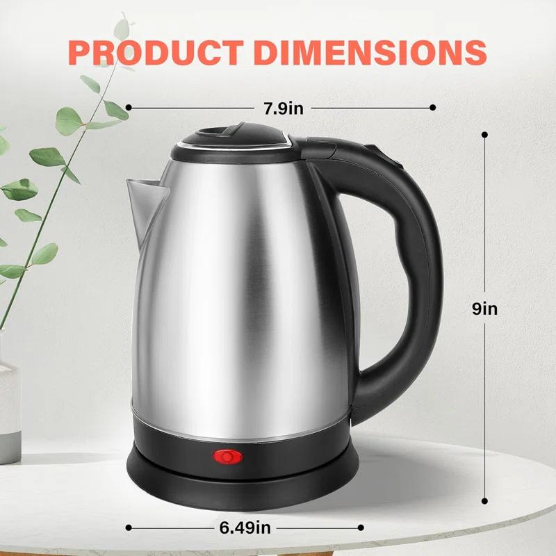 DOMUTRA Stainless Steel Electric Tea Kettle Electric Kettles For Boiling Water