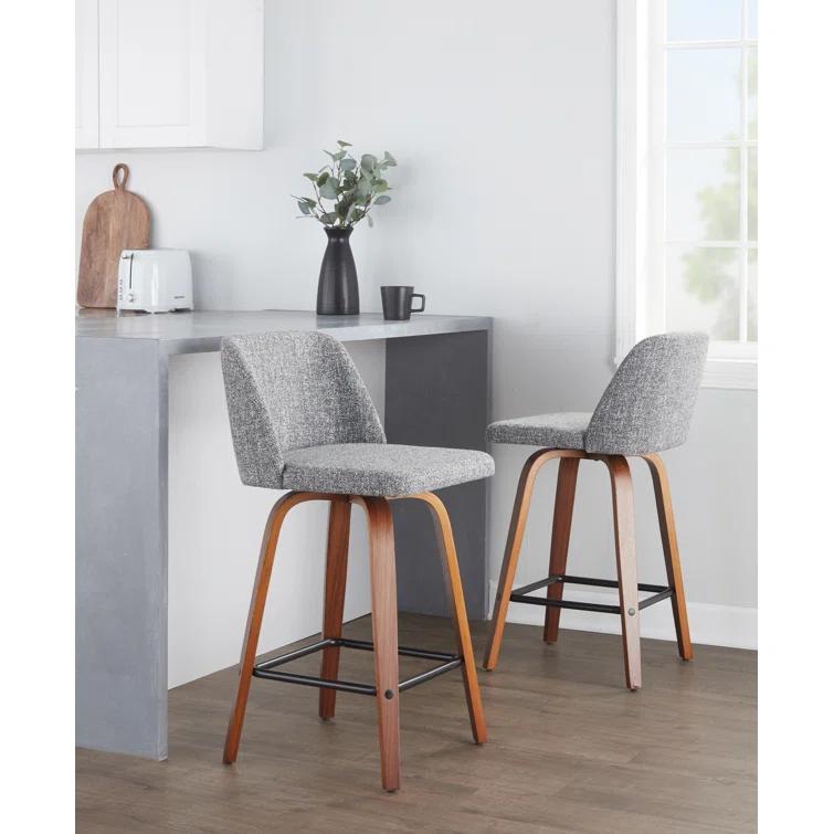 George Oliver Lakyia Upholstered Counter Stool (Set of 2)