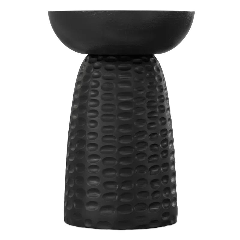 Simpli Home Boyd Solid Mango Wood Contemporary Accent Table with Textured Finish, Fully Assembled