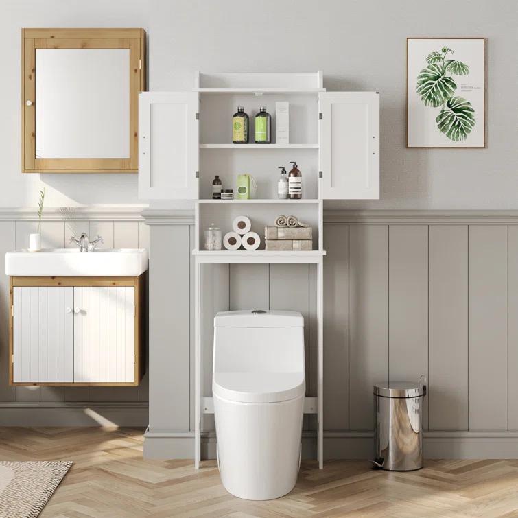 DeerValley Bathroom Freestanding Over the Toilet Storage Cabinet, White & Reviews | Wayfair