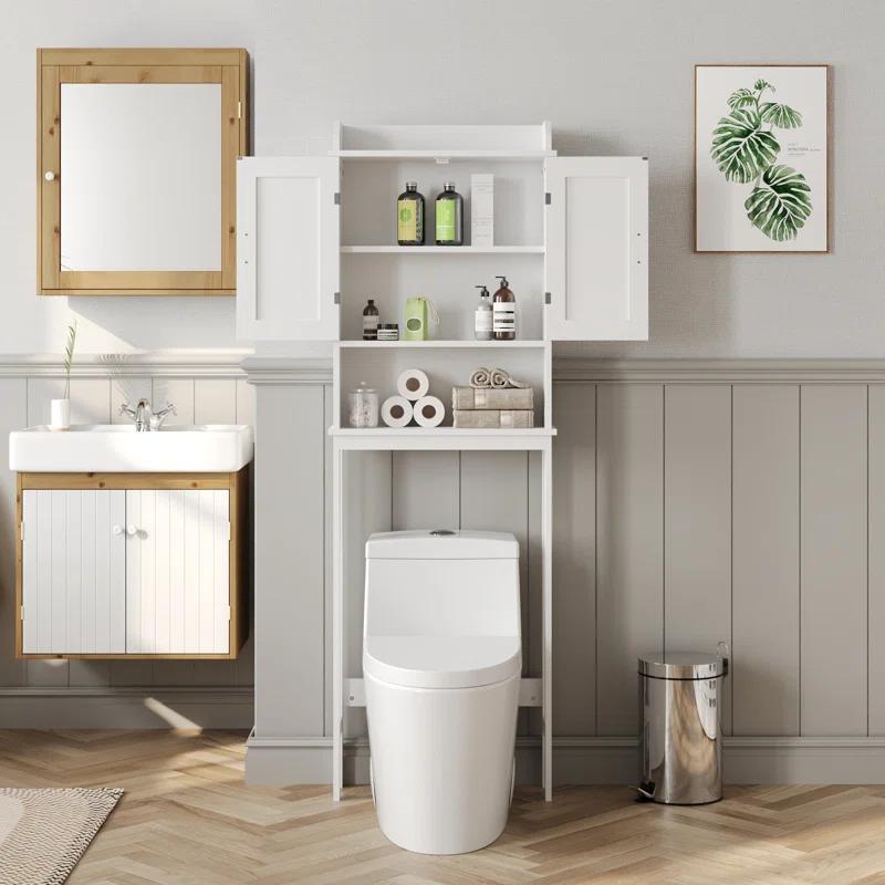 DeerValley Bathroom Freestanding Over the Toilet Storage Cabinet, White & Reviews | Wayfair
