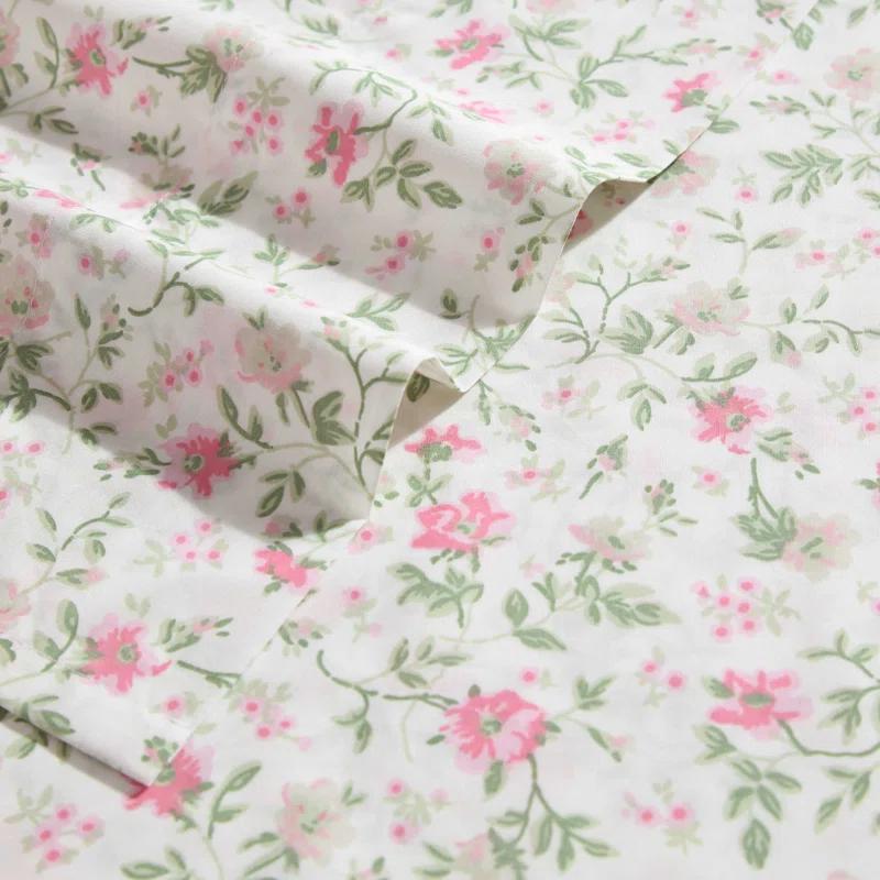 Laura Ashley Printed Cotton Percale Sheet Set
