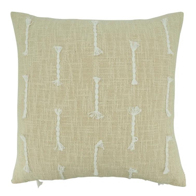 Saro Elka Collection Cotton Throw Pillow