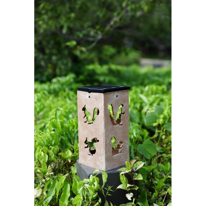 Solar Themed Silhouette Indoor/Outdoor Garden Décor Lantern