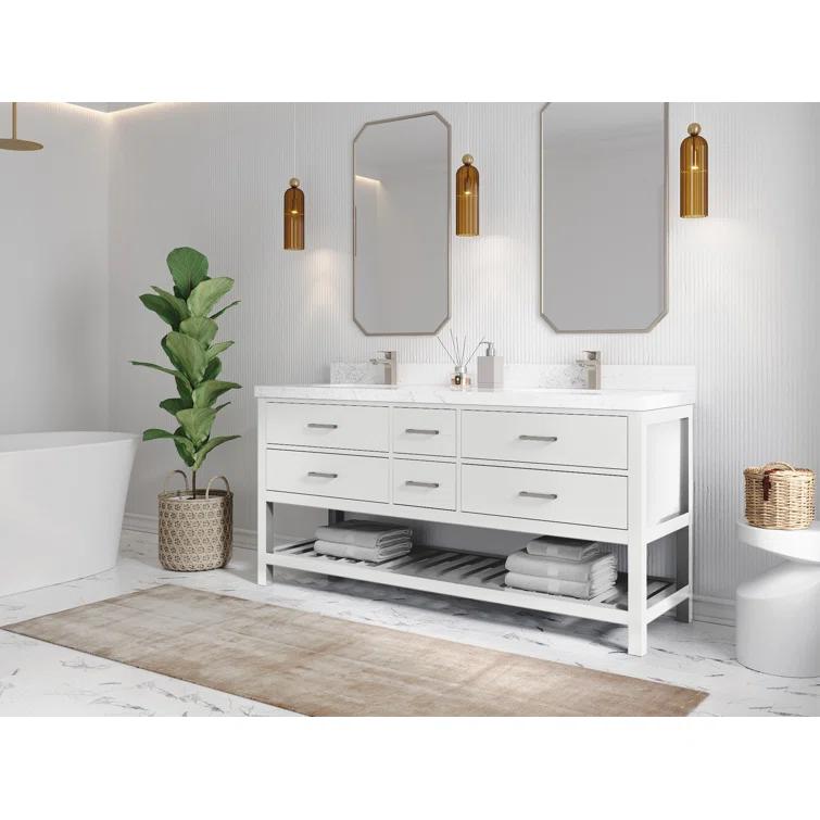 Willow Collections Parker 72'' Double Bathroom Vanity with Top
