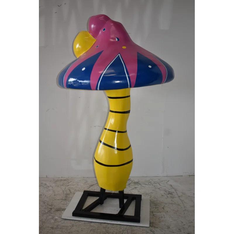 NIFAO Happy Giant Mushroom Made of Resin for Outdoors Indoors Size: 43" x 43" x 68"H