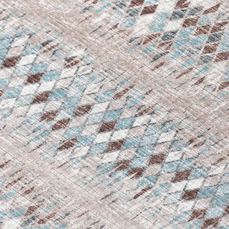 Addison Rugs Chevron Machine Woven Area Rug in Blue
