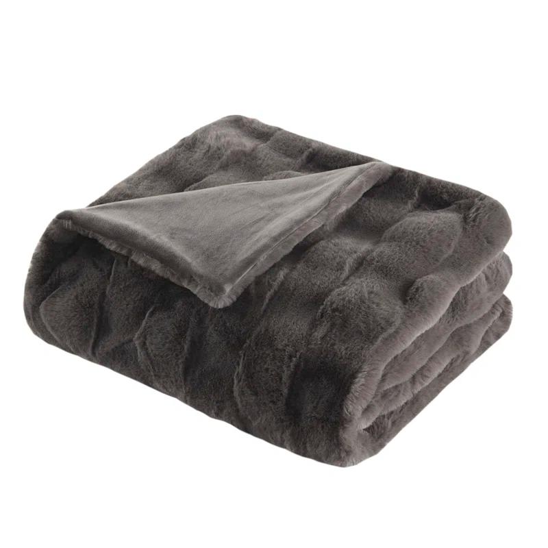 Madison Park Vivienne Faux Fur Throw