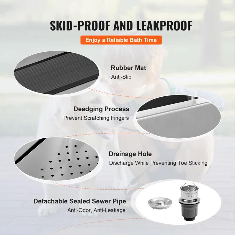 VEVOR Multi-functional Pet Bathtub