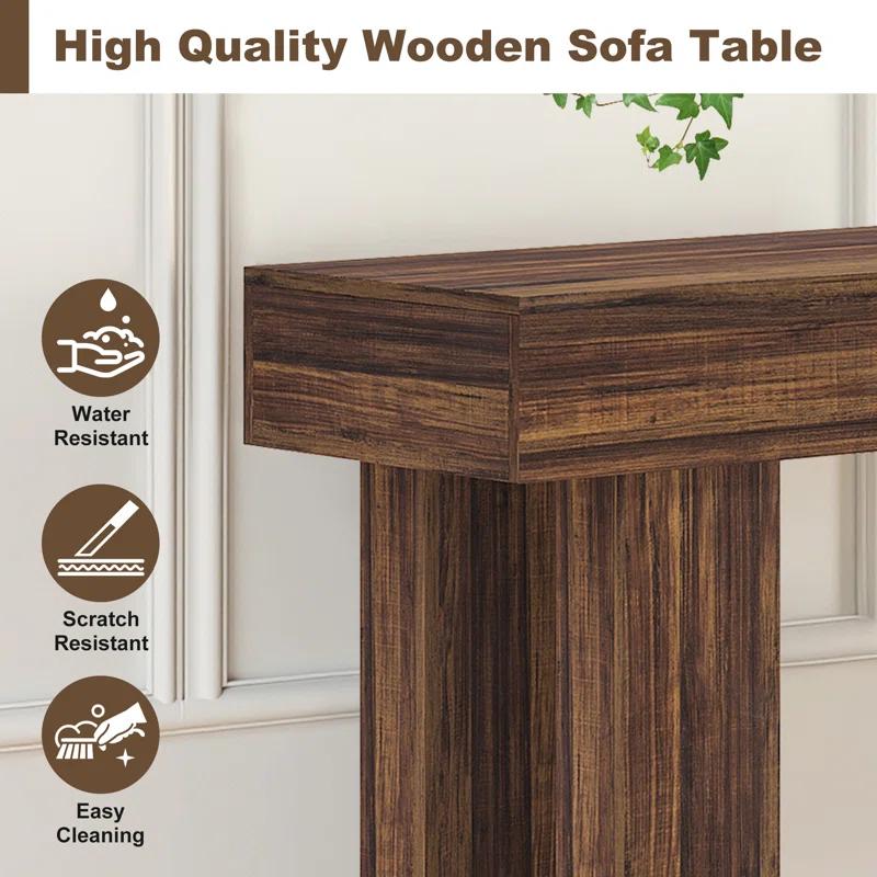 Millwood Pines 63 Inch Long Console Table Farmhouse Sofa Table