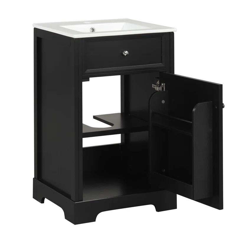 Jeltyprey 20" Bathroom Vanity with Sink, Bathroom Cabinet with Soft Closing Door